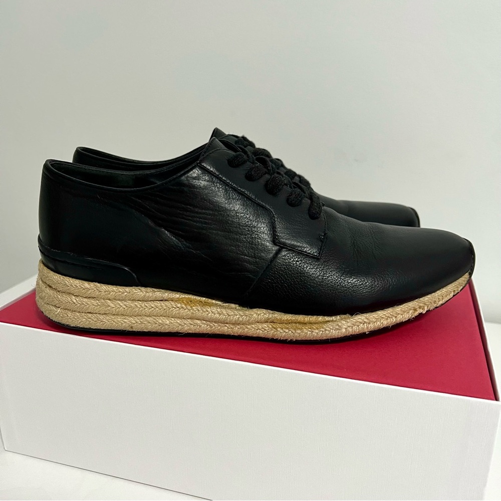 Vince Leather Espadrille Sneakers - Black Sneakers, Shoes - Picture 7 of 10